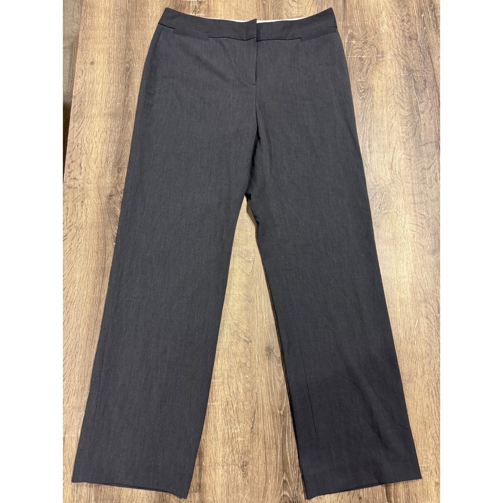 Liz Claiborne Audra Gray Dress Pants Straight Leg Stretch Trousers Womens 10